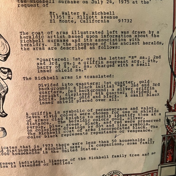 Vintage Halbert’s Coat Of Arms Royal Crest Shield Sword Wall Decor RICHBELL 70s - Picture 6 of 15